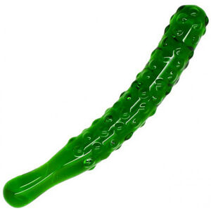 Sklenené dildo Mr. Cucumber (20 cm)
