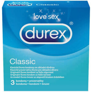 Durex Classic – klasické kondómy (3 ks)