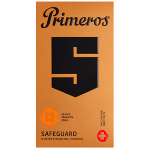 Primeros Safeguard – zosilnené kondómy (12 ks)