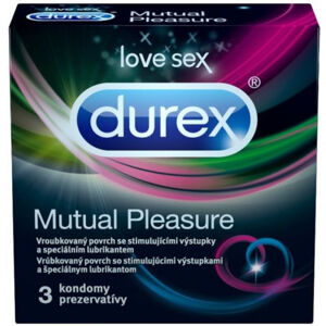 Durex Mutual Pleasure – vrúbkované kondómy (3 ks)