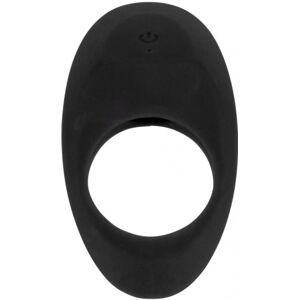 Vibračný erekčný krúžok Silicone Black Egg