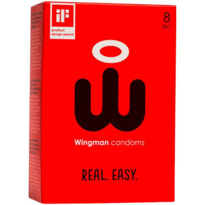 Wingman – kondómy s nasadzovacou sponou (8 ks)