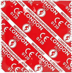 Durex London Red – červené kondómy (1 ks)