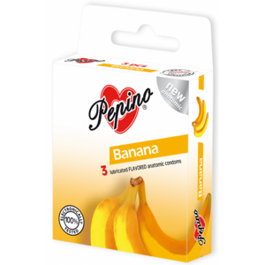 Pepino Banán – ochutené kondómy (3 ks)