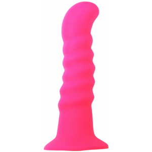 Silikónové dildo s prísavkou Hot Pink (18 cm) + darček Toybag