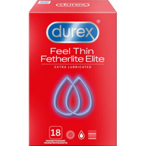 Durex Feel Thin Extra Lubricated - tenké kondómy (18 ks)