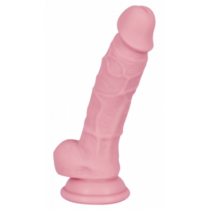 Dildo s prísavkou a semenníkmi Silicone (18 cm)