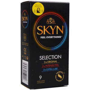 SKYN Selection – mix bezlatexových kondómov (9 ks) + darček SKYN Original 3 ks
