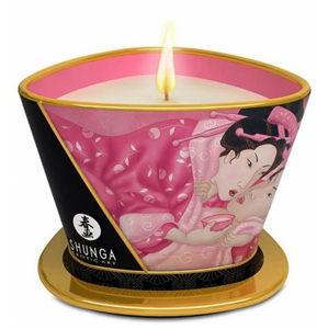 Shunga libido stimulujúca masážna sviečka Magic Rose (170 ml)