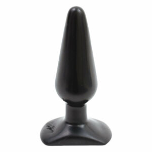 Doc Johnson Classic Butt Plug - análne dildo strednej veľkosti (čierne)