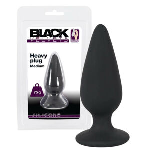 Black Velvet Heavy - 75 g-ové análne dildo (čierne)
