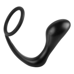 analfantasy ass-gasm plug - análne dildo s krúžkom na penis (čierny)