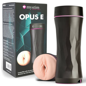 Mystim Opus E Vagina - elektrický masturbátor (prírodná čierna)