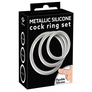 You2Toys Metallic - sada silikónových krúžkov na penis (3ks)