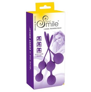 SMILE 3 Kegel - sada venušiných guličiek - fialová (3 kusy)