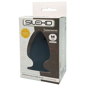 Silexd M - prispôsobivé análne dildo - 11cm (čierne)