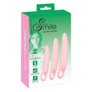 SMILE - Vaginálne trenažéry - sada dild - ružová (3 kusy)
