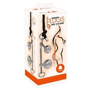 You2Toys Bondage Plugs - kovové expandujúce guličky (149g) - strieborné