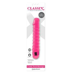 Classix Candy Twirl - sex-špirálové dildo (ružové)