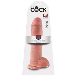 King Cock 11 - realistický dildo s prísavkou (28cm) - prírodný