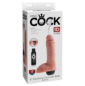 King Cock 8 - realistické striekajúce dildo (20cm) - telová farba