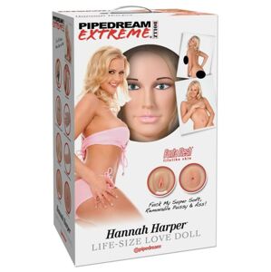 Pipedream Hannah Harper - life size rubber lady with 3D face
