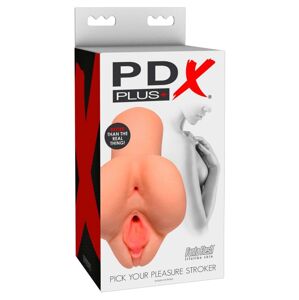 PDX Pick Your Pleasure Stroker - 2in1 - realistický masturbátor (prírodný)