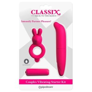 Classix - vodotesná vibračná súprava - 3 kusy (ružová)