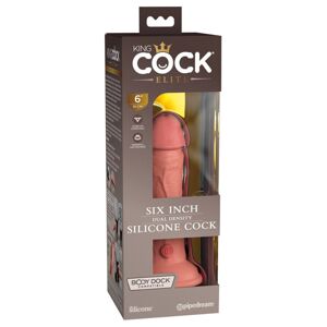 King Cock Elite 6 - realistické dildo s prísavkou (15cm) - naturálny vzhľad