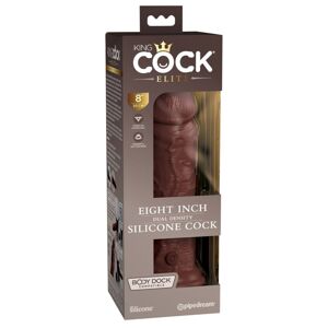 King Cock Elite 8 - realistické dildo (20 cm) - hnedé