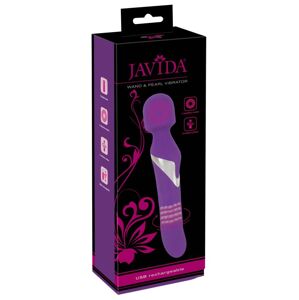 Javida Magic Wand & Pearl - 2v1 masážny vibrátor (fialový)