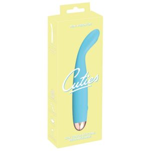 Cuties Mini Vibrator Blue 2.G - nabíjací, vodotesný vibrátor na bod G (tyrkysový)