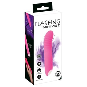You2Toys - Blikajúci mini vibrátor - dobíjací, svietiaci vibrátor (ružový)
