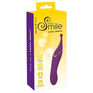 SMILE Double - dobíjací vibrátor na klitoris 2v1 (fialový)