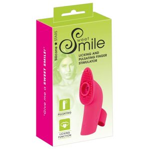SMILE Licking - rechargeable, licking and pulsating finger vibrator (pink)