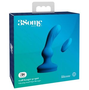 3Some wall banger P-Spot - dobíjací rádiovo ovládaný vibrátor na prostatu (modrý)