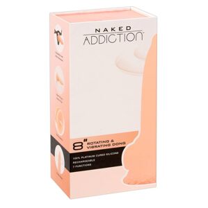 Naked Addiction Rotating 8 - bezdrôtový rotujúci vibrátor (20 cm) - prírodný