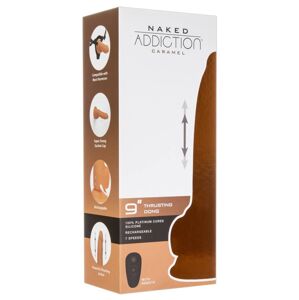 Naked Addiction Thrusting 9 - Pulzný vibrátor TMAVÝ (23 cm)
