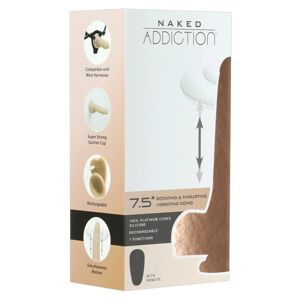 Naked Addiction Thrusting 7,5 - prírodný vkladací vibrátor (19 cm)