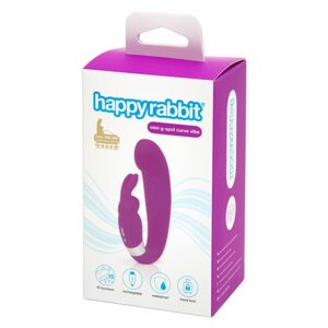Happyrabbit Mini G - nabíjací G-bod vibrátor s ramienkom (fialový)