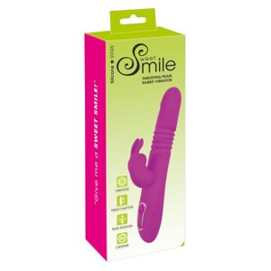 SMILE Rabbit - dobíjací vibrátor s rotujúcou rukoväťou (ružový)