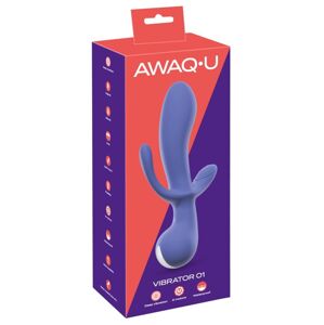 AWAQ.U 1 - cordless, 3-prong vibrator (purple)