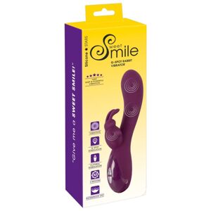 SMILE - fialový akumulátorový vibrátor s 3 motormi a dráždivým ramenom