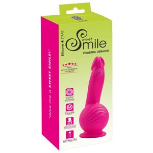 SMILE Powerful - battery-powered, 2-motor suction cup vibrator (pink)