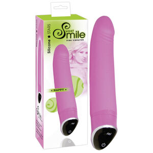 Sweet Smile Happy - vibrátor ružový (22 cm)