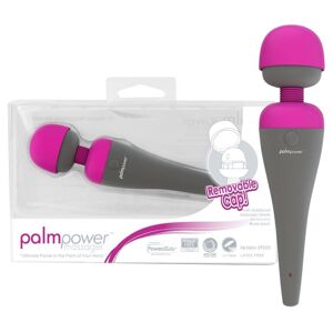 PalmPower masážny vibrátor s výmeniteľnou hlavicou (sivo-ružový)