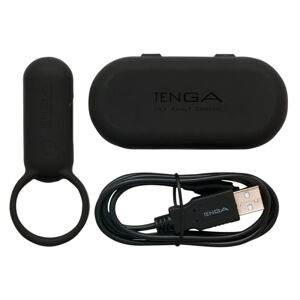 Vibračný krúžok na penis TENGA Smart Vibe (čierny)
