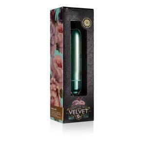 Rocks-Off Touch of Velvet - mini rúžový vibrátor (s 10 režimami) - zelený