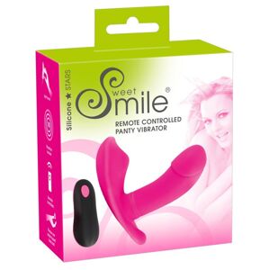 SMILE Panty - nabíjací pripínací vibrátor na diaľkové ovládanie (ružové)