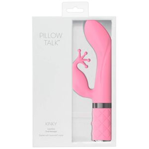 Pillow Talk Kinky – nabíjací vibrátor na bod G s dvoma motorčekmi (ružový)